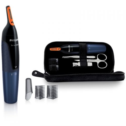 Philips Nose Trimmer NT5180/15 trymer do nosa + etui podróżne i zestaw do manicure