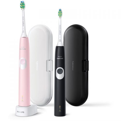 Philips Sonicare 4300 Protective Clean HX6800/35 szczoteczka soniczna Black and Pink 2 szt.