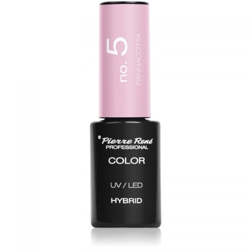 Pierre René Nails Hybrid zelowy lakier do paznokcji z UV / przy użyciu lampy LED odcień No. 5 Pannacotta 6 ml