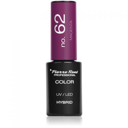 Pierre René Nails Hybrid zelowy lakier do paznokcji z UV / przy użyciu lampy LED odcień No. 62 Magenta 6 ml