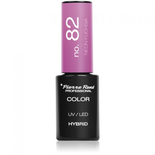 Pierre René Nails Hybrid zelowy lakier do paznokcji z UV / przy użyciu lampy LED odcień No. 82 Neon Fuchsia 6 ml