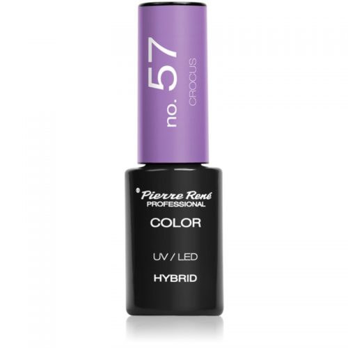 Pierre René Nails Hybrid zelowy lakier do paznokcji z UV / przy użyciu lampy LED odcień no. 57 Crocus 6 ml