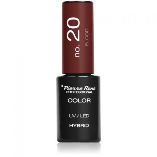 Pierre René Nails Hybrid zelowy lakier do paznokcji z UV / przy użyciu lampy LED odcień No. 20 Blood 6 ml