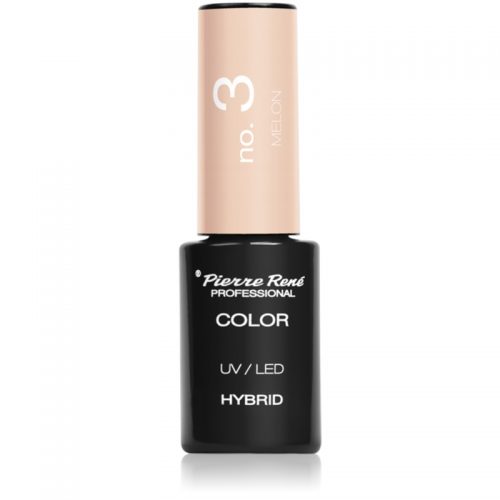 Pierre René Nails Hybrid zelowy lakier do paznokcji z UV / przy użyciu lampy LED odcień No. 3 Melon 6 ml
