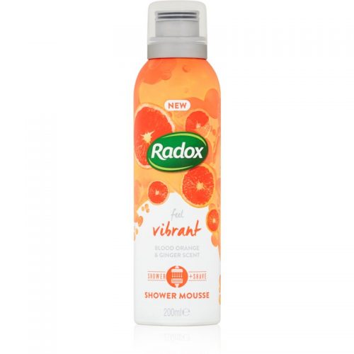 Radox Feel Vibrant jedwabisty mus do mycia ciała Blood Orange & Ginger Scent 200 ml