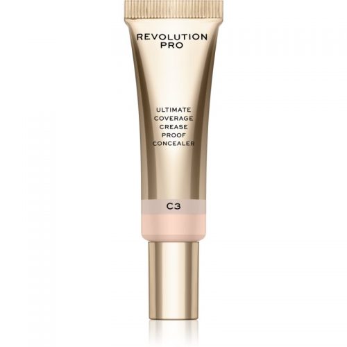 Revolution PRO Ultimate Coverage Crease Proof Concealer korektor z kwasem hialuronowym odcień C3 12 ml