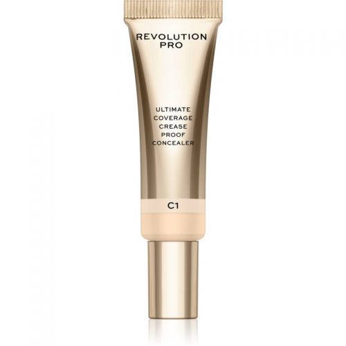 Revolution PRO Ultimate Coverage Crease Proof Concealer korektor z kwasem hialuronowym odcień C1 12 ml