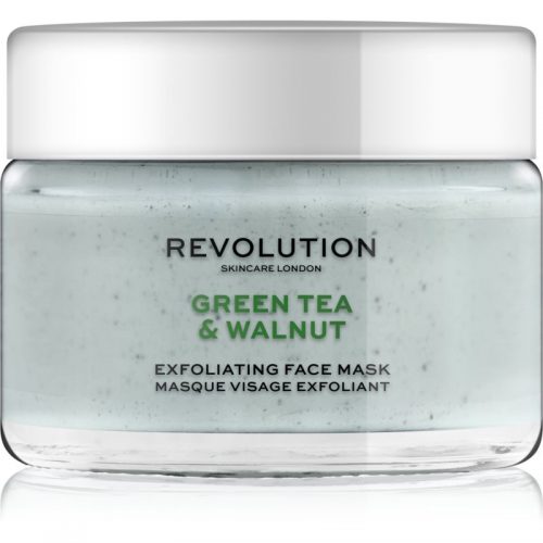 Revolution Skincare Green Tea & Walnut złuszczająco-oczyszczająca maseczka do twarzy 50 ml