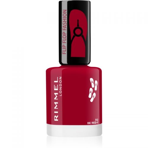 Rimmel 60 Seconds Flip Flop lakier do paznokci odcień 312 Be Red-y 8 ml
