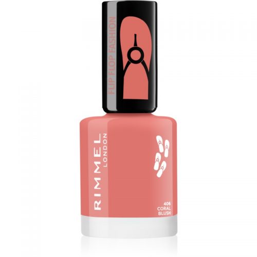 Rimmel 60 Seconds Flip Flop lakier do paznokci odcień 406 Coral Blush 8 ml