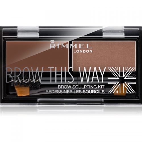 Rimmel Brow This Way paletka do brwi odcień 002 Medium Brown 2,4 g