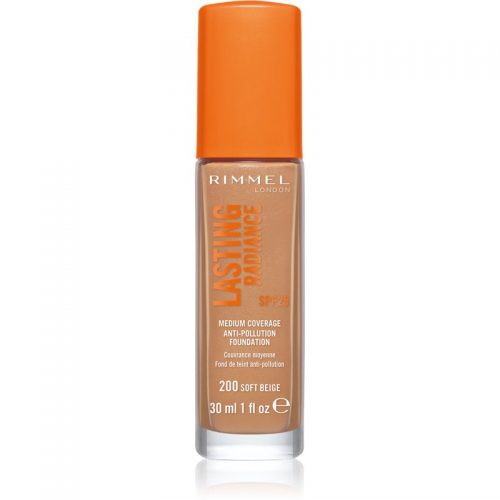 Rimmel Lasting Radiance podkład rozjaśniający SPF 25 odcień 200 Soft Beige 30 ml