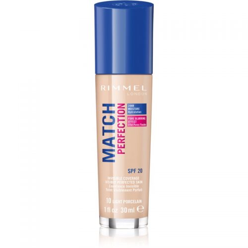Rimmel Match Perfection podkład w płynie SPF 20 odcień 010 Ligh Porcelain 30 ml