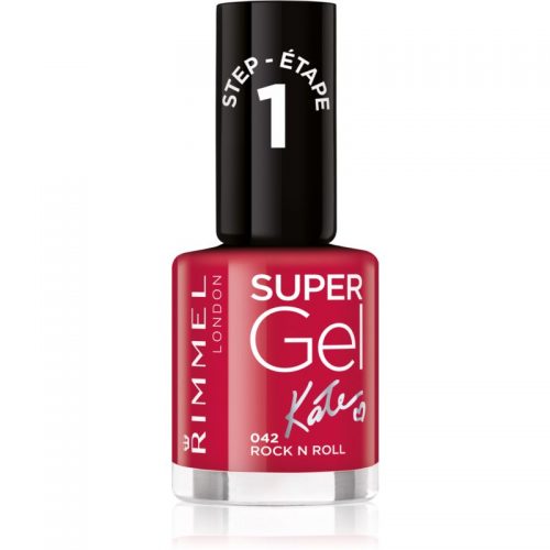 Rimmel Super Gel By Kate żelowy lakier do paznokci bez konieczności użycia lampy UV/LED odcień 042 Rock n Roll 12 ml