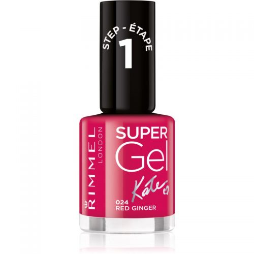 Rimmel Super Gel By Kate żelowy lakier do paznokci bez konieczności użycia lampy UV/LED odcień 024 Red Ginger 12 ml