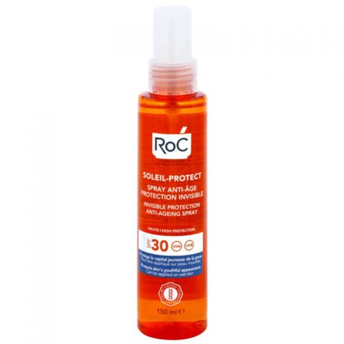 RoC Soleil Protect ochronny spray transparentny przeciwko starzeniu się skóry SPF 30 150 ml