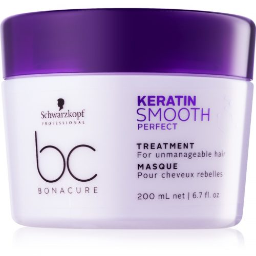 Schwarzkopf Professional BC Bonacure Keratin Smooth Perfect maseczka do włosów nieposłusznych i puszących się 200 ml