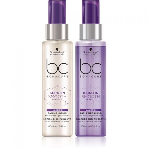 Schwarzkopf Professional BC Bonacure Keratin Smooth Perfect serum dwufazowe do włosów nieposłusznych i puszących się 2×100 ml