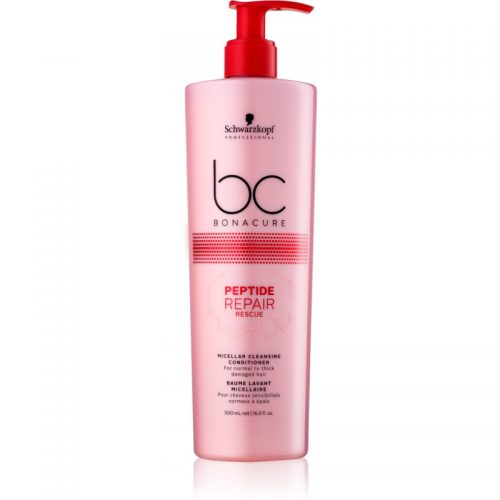 Schwarzkopf Professional BC Bonacure Peptide Repair Rescue micelarna odżywka oczyszczająca do włosów zniszczonych 500 ml