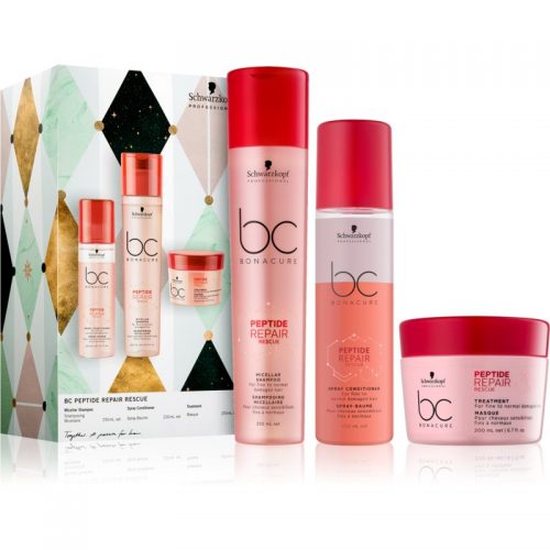Schwarzkopf Professional BC Bonacure Peptide Repair Rescue zestaw upominkowy (do włosów delikatnych i zniszczonych)