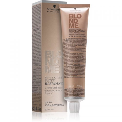 Schwarzkopf Professional Blondme rozjaśniający krem do pokrycia siwych włosów odcień W – Caramel 60 ml