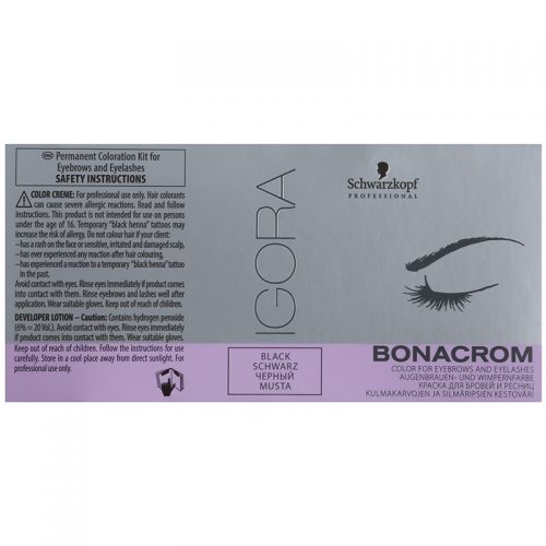 Schwarzkopf Professional Igora Bonacrom farba na brwi i rzęsy z aktywatorem do profesjonalnego użytku Black 10 ml