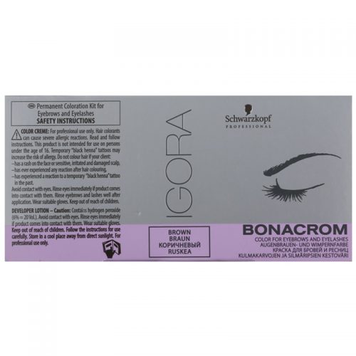 Schwarzkopf Professional Igora Bonacrom farba na brwi i rzęsy z aktywatorem do profesjonalnego użytku Brown 10 ml