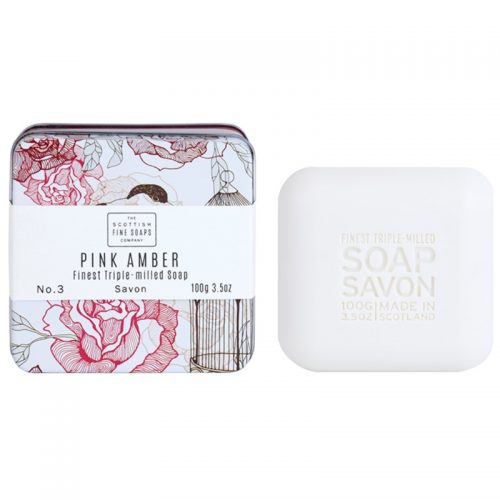 Scottish Fine Soaps Pink Amber luksusowe mydło w puszce 100 g