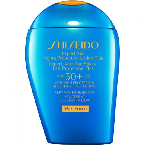 Shiseido Sun Care Expert Sun Aging Protection Lotion Plus WetForce mleczko do opalania do twarzy i ciała SPF 50+ 100 ml