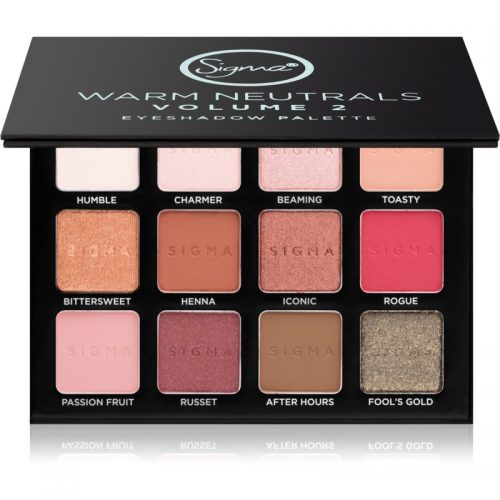 Sigma Beauty Warm Neutrals paleta cieni do powiek 13,23 g
