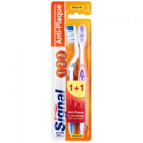 Signal Anti-Plaque szczoteczki do zębów medium 2 szt. 2 szt.