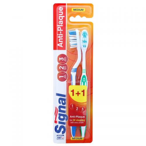 Signal Anti-Plaque szczoteczki do zębów medium 2 szt. 2 szt.