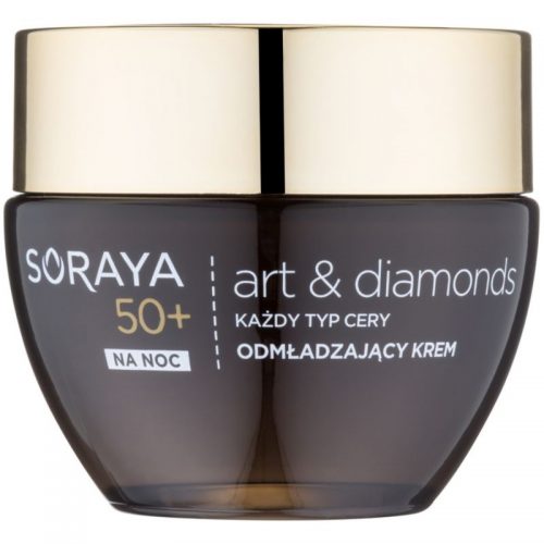 Soraya Art & Diamonds odmładzający krem na noc z proszkiem diamentowym 50+ 50 ml