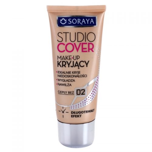Soraya Studio Cover podkład kryjący z witaminą E odcień 02 Warm Beige 30 ml
