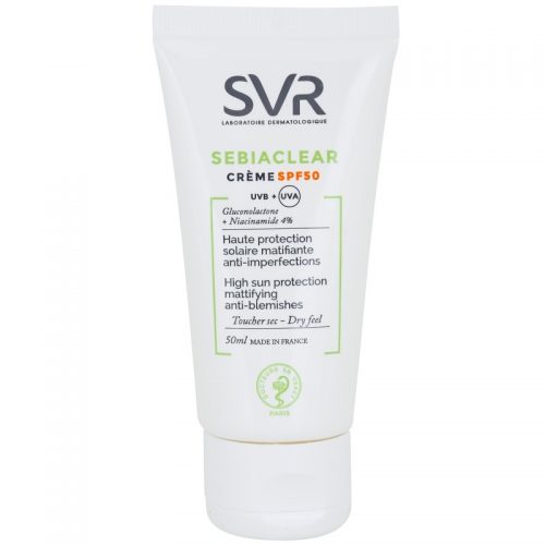 SVR Sebiaclear krem ochronno-matujący do skóry tłustej z niedoskonałościami SPF 50 50 ml