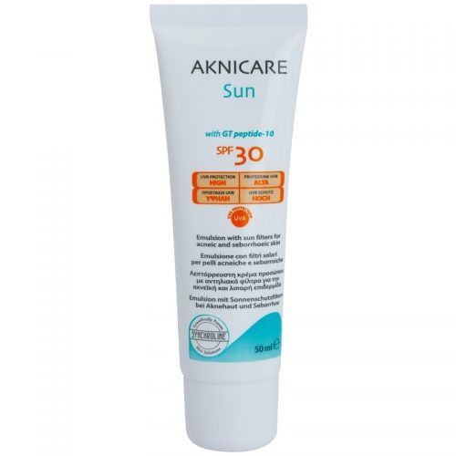 Synchroline Aknicare Sun kremu do opalania na trądzik i łojotokowe zapalenie skóry SPF 30 50 ml