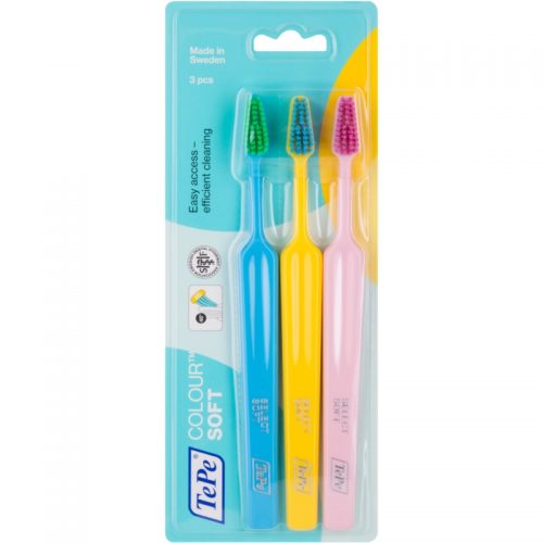TePe Colour Soft szczoteczki do zębów 3 szt. 3 szt.