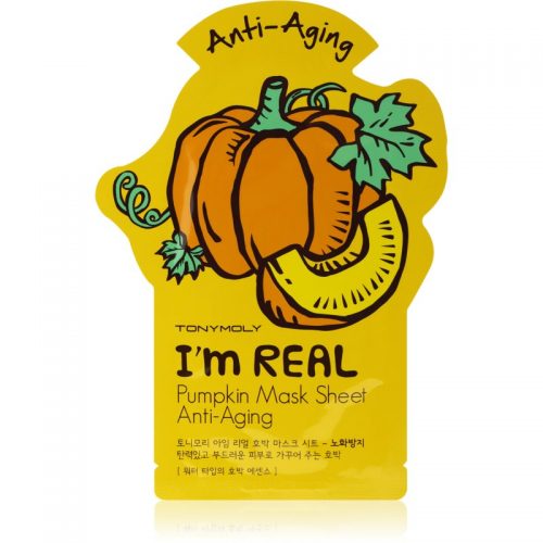 TONYMOLY I’m REAL Pumpkin maseczka płócienna przeciw zmarszczkom 1 szt.