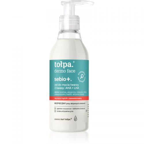 Tołpa Dermo Face Sebio + Żel do mycia twarzy z AHA 195 ml