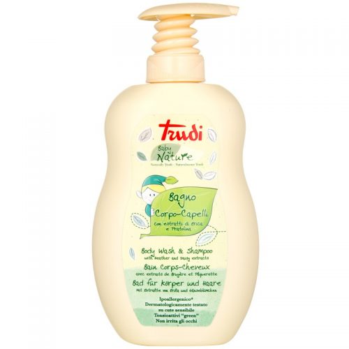 Trudi Baby Nature hipoalergiczne mleczko do kąpieli dla niemowląt i szampon z wyciągiem z stokrotek i wrzosów 400 ml