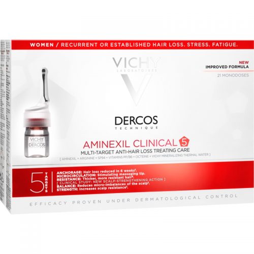 Vichy Dercos Aminexil Clinical 5 leczenie przeciw wypadaniu włosów dla kobiet 21 x 6 ml