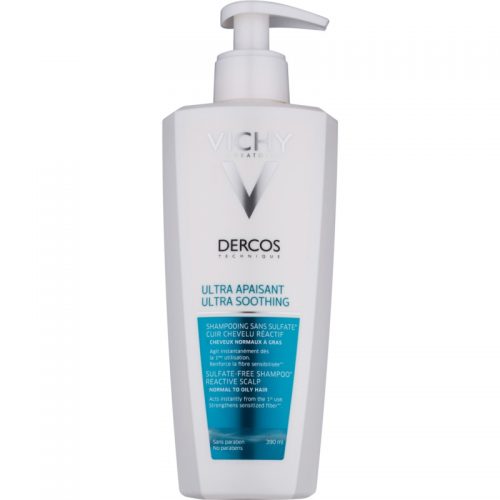 Vichy Dercos Ultra Soothing szampon łagodzący do włosów normalnych i przetłuszczających się 390 ml