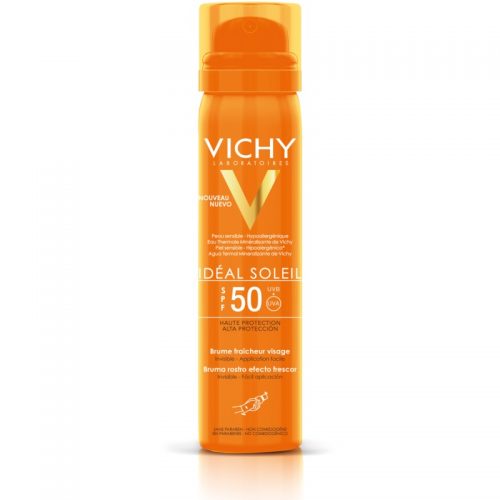 Vichy Idéal Soleil orzeźwiający spray do opalania twarzy SPF 50 75 ml