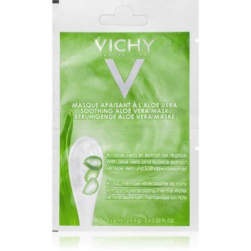 Vichy Mineral Masks łagodząca maseczka do twarzy z aloesem 2 x 6 ml