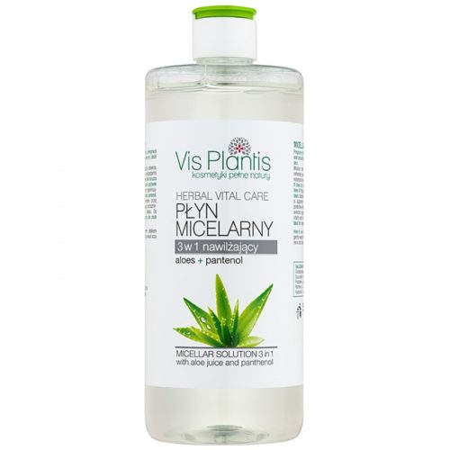 Vis Plantis Herbal Vital Care Aloe Juice & Panthenol woda micelarna 3 w 1 z sokiem z aloesu i z pantenolem 500 ml