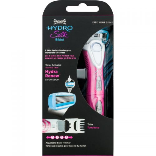 Wilkinson Sword Hydro Silk maszynka do golenia + wodoodporny trymer do strefy bikini 2 w 1 +baterie