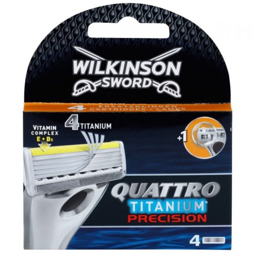 Wilkinson Sword Quattro Titanium Precision zapasowe ostrza 4 szt. 4 szt.