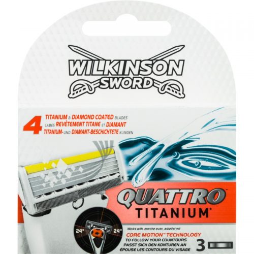 Wilkinson Sword Quattro Titanium zapasowe ostrza 3 szt. 3 szt.
