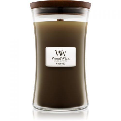 Woodwick Oudwood świeczka zapachowa z drewnianym knotem 609,5 g