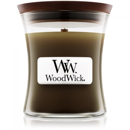 Woodwick Oudwood świeczka zapachowa z drewnianym knotem 85 g